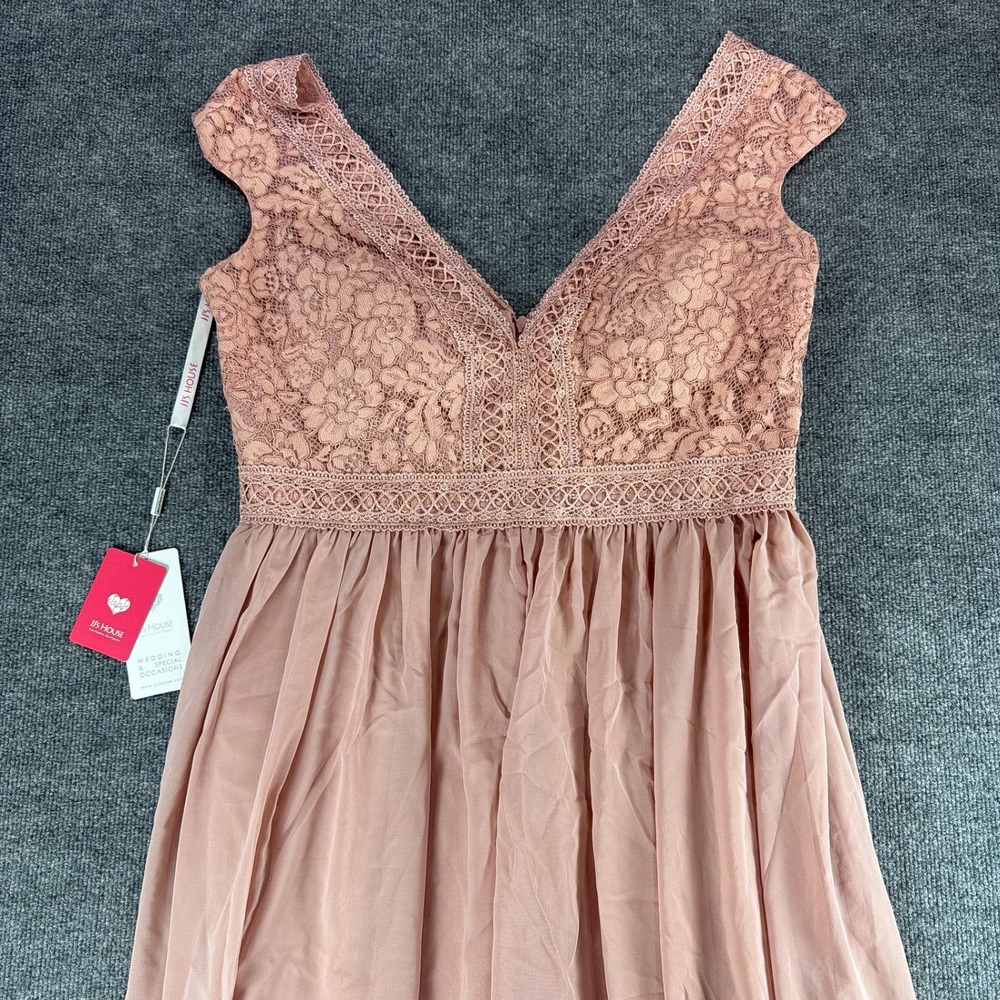 NWT JJ's House Dusty Rose Lace Chiffon Formal Maxi Dress Plus Size 18W Wedding